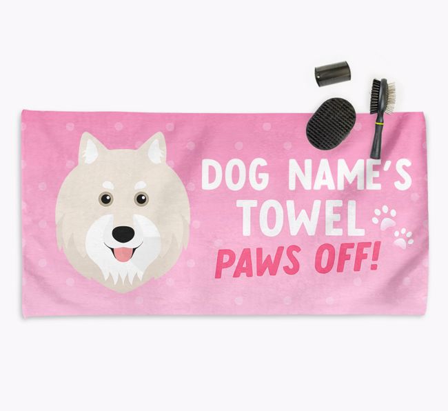 Paws Off Personalized Towel for your {breedFullName}